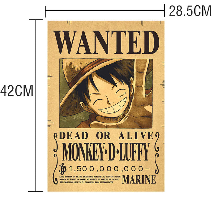 10Pcs/set One Piece Anime Vintage Posters